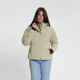 Travelin' Agnes Dames Puffer winterjas Waterdicht Lichtbruin