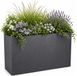 EDA Bloempot / plantenbak Basalt - kunststof - antraciet - 79 x 30 x 60 cm - dubbelwandig