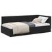 vidaXL Hoek Bed Frame met hoofdeinde Zwart 100 cm x 200 cm Fluweel
