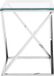 Beliani BEVERLY - Table d'appoint - Argent - Verre