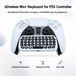 Dobe Mini Clavier Sans Fil pour Manette PS5 – Clavier Sans Fil avec QWERTY EU Layout