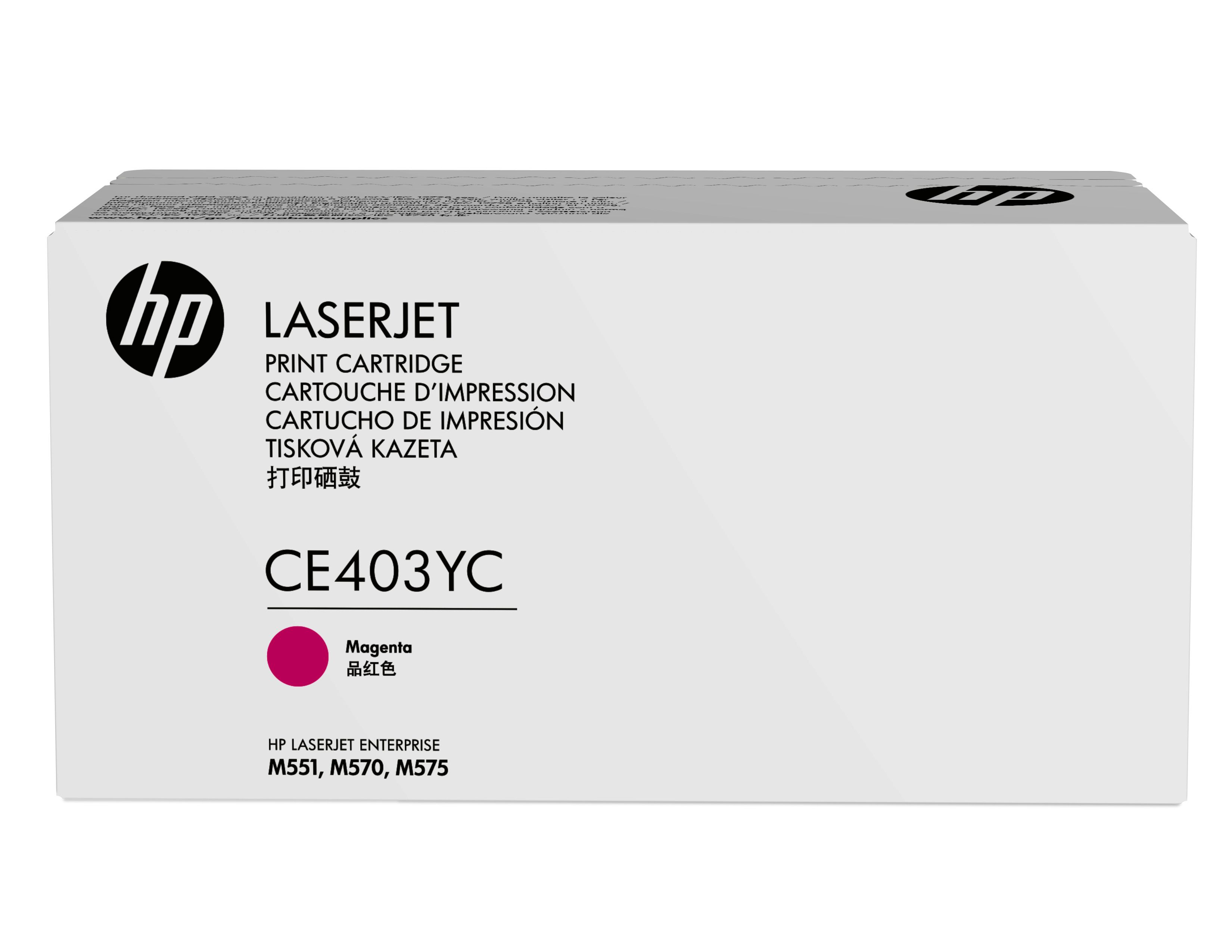 HP 507Y Magenta Toner Cartridge (CE403YC) - Compatible with HP LaserJet Enterprise M551/M575