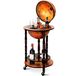COSTWAY Wereldbol Bar van hout, wereldbol op wielen, barwagen, huisbar, wijnrek 45 x 45 x 88 cm, bruin