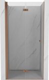 Mexen Mist-F vouwdeur douche links 100 cm, transparant, geborsteld koper