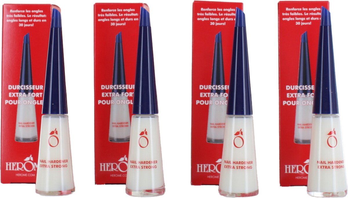 Herome Nagelverharder Extra Sterk en Base Coat - 4 x 10ml
