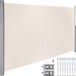 Terras windscherm rolgordijn zijluifel uitschuifbaar 180 x 300 cm crème wit