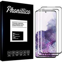 Phonillico® Samsung Galaxy S20 Gehard Glas Screenprotector - Zwart - 2 Stuks