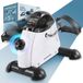PORTENTUM Statische pedalen voor senioren, LCD-display, 6 functies, arm- en beenpedalen, compact, verstelbare weerstand, draaggreep, draagbaar design voor thuistraining