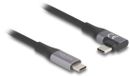 Delock USB-C kabel | haaks/recht | USB4 40 Gbps | PD 240W | 8K 60Hz | 1 meter