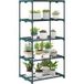 Verde Étagère De Jardin 5 Étages En Métal Pour Plantes, Balcon Ou Salon, Dimensions 67x49x138cm, Couleur Verte, Usage Intérieur Et Extérieur