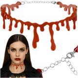 Ruhhy Bloederige nek ketting - Volwassenen - Kunststof - Horror/Halloween