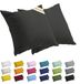 Lavea® Kussenslopen 40x40 cm Set van 2 – Kussenhoezen van 100% Zachte en Ademende Jersey Katoen met YKK Ritssluiting – Antraciet