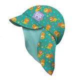 Bambino Mio Baby UV-zonnehoedje UPF 40+ omkeerbaar met nekbescherming - Coole katten motief