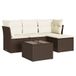 VidaXL 3249382 Ensemble de salon 4 pièces en polyrotin marron
