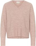 Kaffe KAniel v-neck Pullover Dames Trui - Pale Mauve Melange