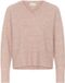Kaffe KAniel v-neck Pullover Dames Trui - Pale Mauve Melange