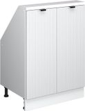 Vicco Rion Kast voor schuine wand – 60 x 81.6 cm met 2 deuren Witte golf