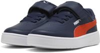 PUMA Court Classic Clean AC PS Unisex Lage Sneakers - Synthetisch, Rubber - Navy-Red Flash - Maat 29