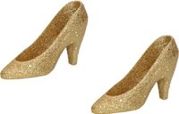 Bellatio Decorations Gerd Rodermund Gmbh & Co.kg 6x Kersthangers gouden hakken/pumps 10 cm kerstboomversiering