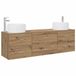 vidaXL Badkamermeubelset 3 st Artisanaal eiken 49,5 x 44,5 x 66 cm