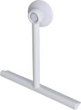 Bathroom Solutions Essuie-glace de fenêtre - raclette de douche - blanc - plastique PP - 22 x 24 x 3 cm