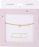 Depesche armband goud met L-hanger en hartje