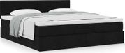 Maison Exclusive - Cadre de lit ottoman avec matelas, noir, 160x200 cm, textile