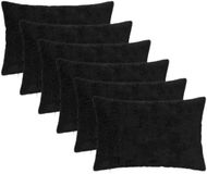 vidaXL - Kussensloop - 6 stuks - HEERLEN - Zwart - 40 x 60 cm - Nep Konijnenbont