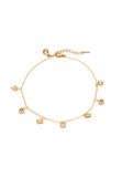 Gaya Leo E-Commerce Ltd. Gaya Anklet Rose Gold Crystal Heart 27 cm