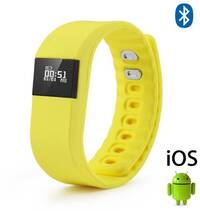 Stuff Certified TW64 Smartband Sport Smartwatch Smartphone Horloge OLED iOS Android Geel