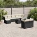 Maison Exclusive - Ensemble de jardin pour le jardin, composé de 10 pièces avec coussins, en polyrotin noir