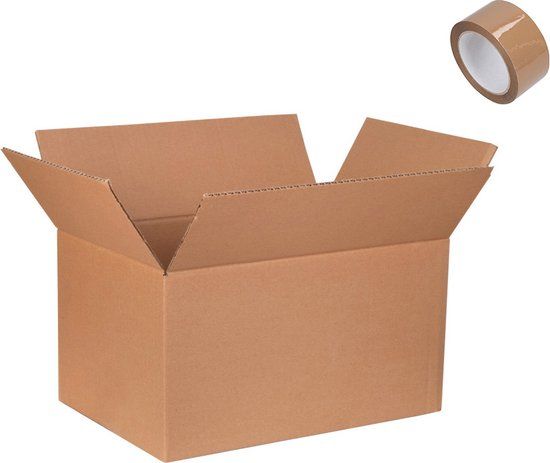 Verhuisdoos XXL - 100x50x50 cm - Bruin - 250L - 1 stuk