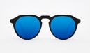 Hawkers Warwick zonnebril Rond Zwart Blauw Gespiegeld Unisex
