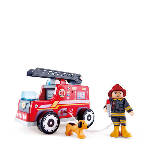 hape houten brandweerwagen