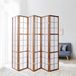 Homestyle4u Paravent - 264x175 cm - marron - 6 panneaux - Shoji