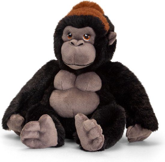 4KidsOnly Keel Toys Gorilla aap - 20 cm - Zwart