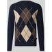 Regular Fit Pullover aus Woll-Mix mit Karo-Muster