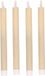 Magic Flame Bougies de dîner - LED - 4x pièces - blanc crème - 25 cm - avec paillettes