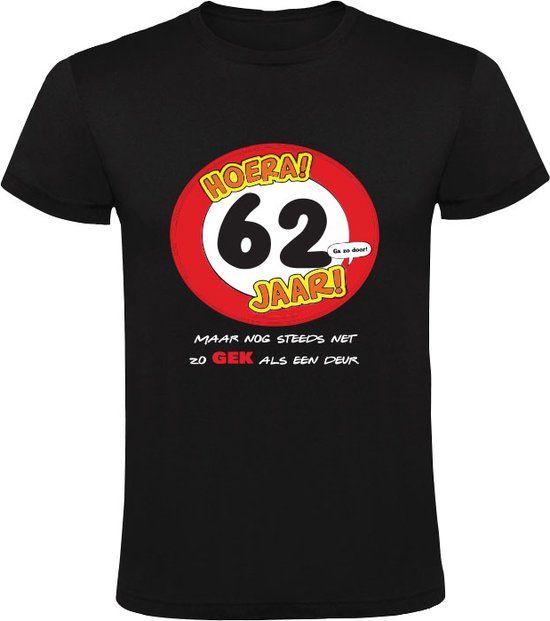 Sol's Heren T-shirt - 62 jaar verjaardag - Zwart - 3XL