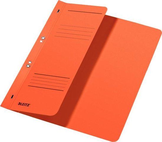 Esselte Leitz Snelhechtmap 3740 A4 1/2 voorblad oranje 50ST