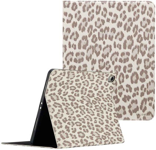Selencia Sabi Tablethoes met panterprint - Beige