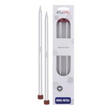 KnitPro 35 cm x 9 mm Nova enkele puntige naalden, zilver