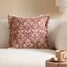 NOUS Living coussin décoratif carré à fleurs Rasha 45x45 cm - vieux rose/beige/écru