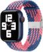 By Qubix - Braided Nylon Watch Band - Pink/Blue - Compatible with Apple Watch 44mm/45mm/46mm/49mm