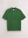 Next Heren Poloshirt van katoenrijk pointelle-breisel, normale pasvorm - Groen