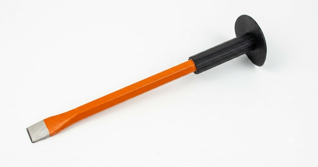 Brüder Mannesmann Vlakke beitel met handbescherming 300 mm - 647-FL