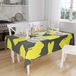Bonamaison Tafelkleed, Anti-Mold, Sneldrogend, Waterdicht, 100% Polyester Tafellaken, Neon Geel, Rook, 140 x 160 Cm