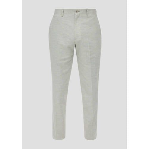 s.Oliver BLACK LABEL Slim Fit Pantalon - Grijsgroen