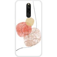Redmi Beschermende siliconen case compatibel met Redmi Note 8 One line rood
