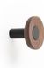 Viefe Garderobe haak Elian walnoot / mat zwart 60mm